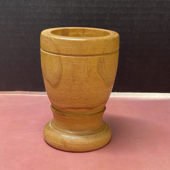 Vintage IMUSA Wood Mortar Natural Wood Grinding Pot Primitive Herbs - Picture 3 of 9